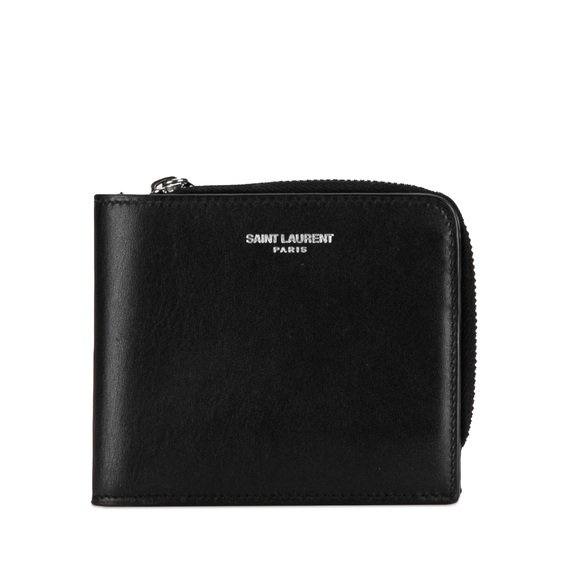 Pre-Loved Saint Laurent Leather Compact Wallet - Picture 1 of 10